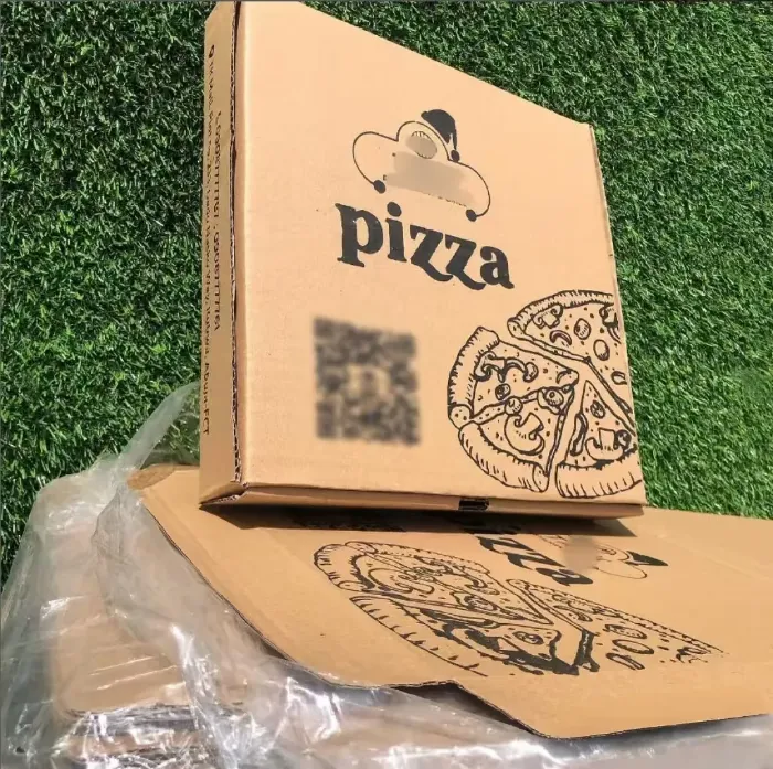 La pizzeria australiana riordina scatole per pizza personalizzate