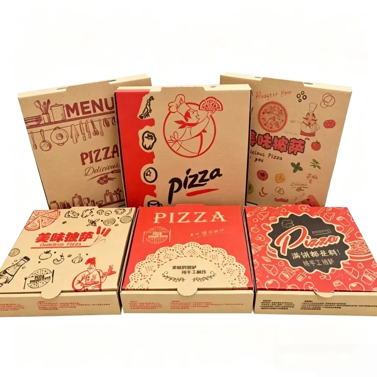 La pizzeria australiana riordina scatole per pizza personalizzate